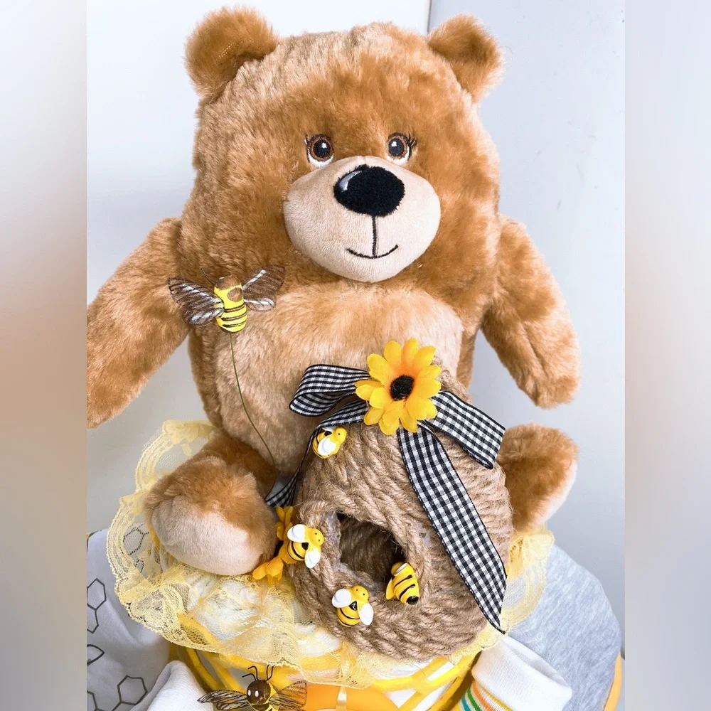 Honey Teddy Bear Diaper Cake